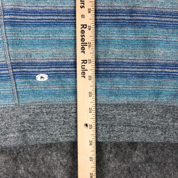 Tommy Bahama Sweater Mens Small Blue Gray Striped Crew Neck 100% Cotton - Picture 11 of 16